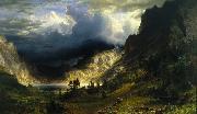 Albert Bierstadt Storm in the Rocky Mountains, Mount Rosalie Sweden oil painting artist